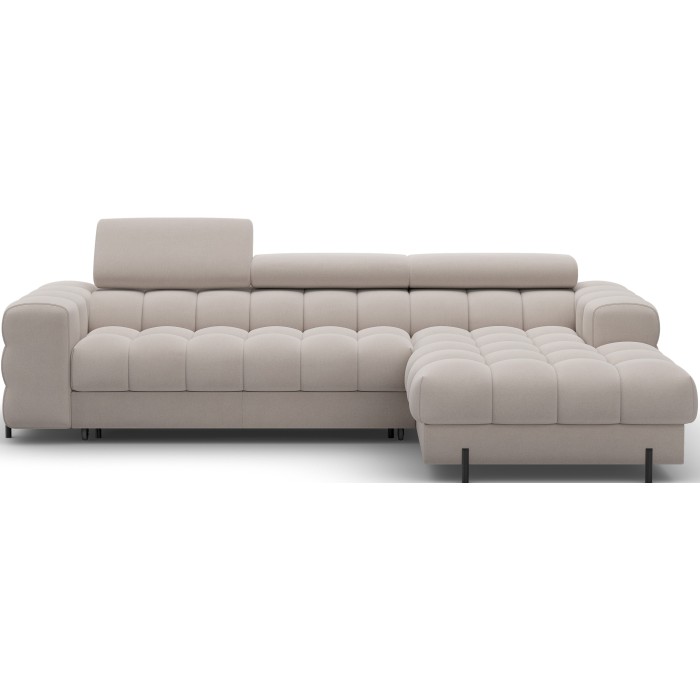 Canapé d'angle droit convertible Beige confort premium 285x99x181cm FILTRO 