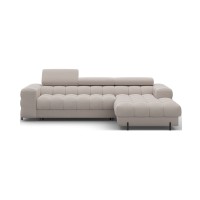 Canapé d'angle droit convertible Beige confort premium 285x99x181cm FILTRO 