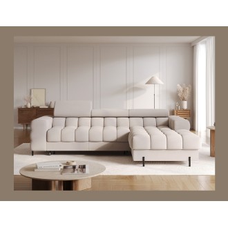 Canapé d'angle droit convertible Beige confort premium 285x99x181cm FILTRO 