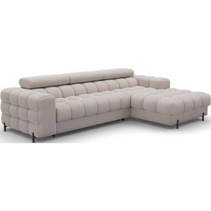 Canapé d'angle droit convertible Beige confort premium 285x99x181cm FILTRO 