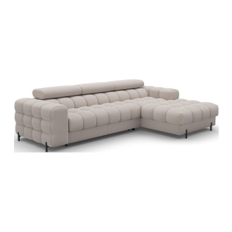 Canapé d'angle droit convertible Beige confort premium 285x99x181cm FILTRO 