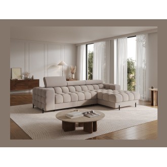 Canapé d'angle droit convertible Beige confort premium 285x99x181cm FILTRO 