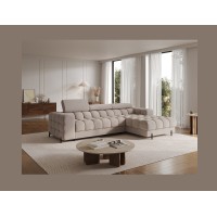 Canapé d'angle droit convertible Beige confort premium 285x99x181cm FILTRO 
