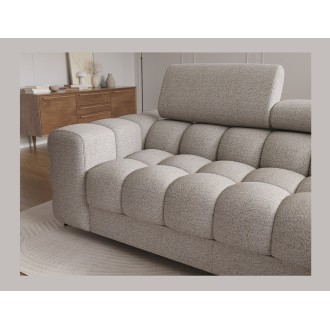 Canapé d'angle droit convertible Beige chiné allure contemporaine 285x99x181cm FILTRO 