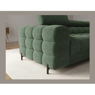 Canapé d'angle droit convertible Emeraude style épuré 285x99x181cm FILTRO 
