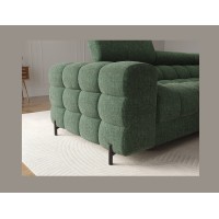 Canapé d'angle droit convertible Emeraude style épuré 285x99x181cm FILTRO 