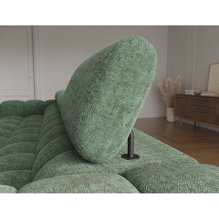 Canapé d'angle droit convertible Emeraude style épuré 285x99x181cm FILTRO 