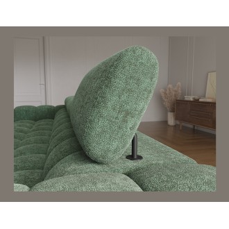 Canapé d'angle droit convertible Emeraude style épuré 285x99x181cm FILTRO 