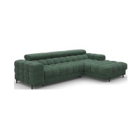 Canapé d'angle droit convertible Emeraude style épuré 285x99x181cm FILTRO 