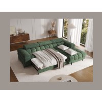 Canapé d'angle droit convertible Emeraude style épuré 285x99x181cm FILTRO 