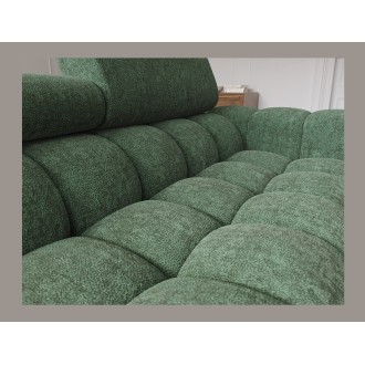 Canapé d'angle droit convertible Emeraude style épuré 285x99x181cm FILTRO 