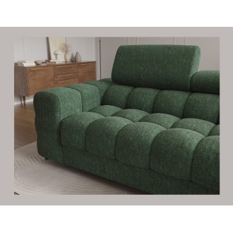 Canapé d'angle droit convertible Emeraude style épuré 285x99x181cm FILTRO 