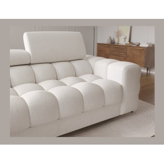 Canapé d'angle gauche convertible Blanc style épuré 285x99x181cm FILTRO 