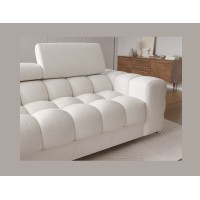Canapé d'angle gauche convertible Blanc style épuré 285x99x181cm FILTRO 