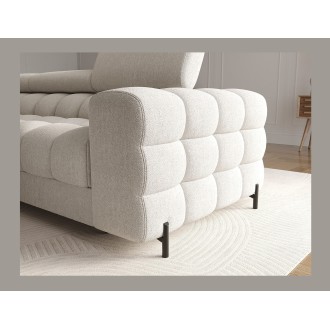 Canapé d'angle gauche convertible Blanc style épuré 285x99x181cm FILTRO 
