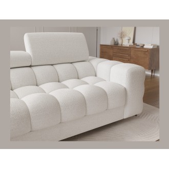 Canapé d'angle gauche convertible Blanc allure contemporaine 285x99x181cm FILTRO 