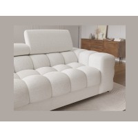 Canapé d'angle gauche convertible Blanc allure contemporaine 285x99x181cm FILTRO 