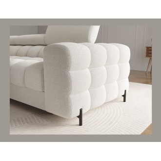 Canapé d'angle gauche convertible Blanc allure contemporaine 285x99x181cm FILTRO 