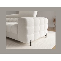 Canapé d'angle gauche convertible Blanc allure contemporaine 285x99x181cm FILTRO 