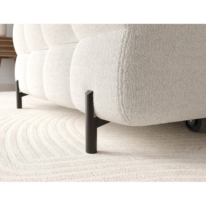 Canapé d'angle gauche convertible Blanc allure contemporaine 285x99x181cm FILTRO 
