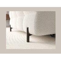 Canapé d'angle gauche convertible Blanc allure contemporaine 285x99x181cm FILTRO 