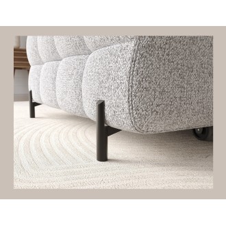 Canapé d'angle gauche convertible Gris chiné ligne moderne 285x99x181cm FILTRO 