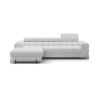 Canapé d'angle gauche convertible Gris foncé allure contemporaine 285x99x181cm FILTRO 