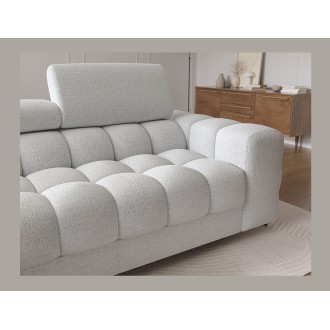 Canapé d'angle gauche convertible Gris foncé allure contemporaine 285x99x181cm FILTRO 