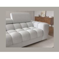 Canapé d'angle gauche convertible Gris foncé allure contemporaine 285x99x181cm FILTRO 
