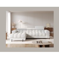 Canapé d'angle gauche convertible Gris foncé allure contemporaine 285x99x181cm FILTRO 