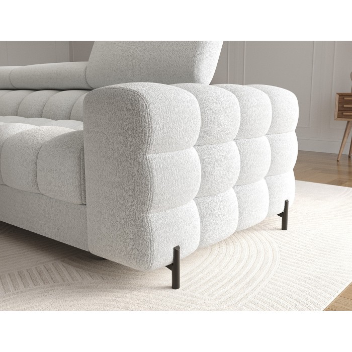 Canapé d'angle gauche convertible Gris foncé allure contemporaine 285x99x181cm FILTRO 