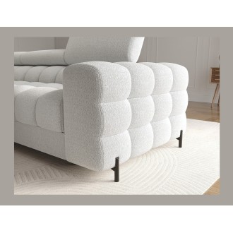 Canapé d'angle gauche convertible Gris foncé allure contemporaine 285x99x181cm FILTRO 