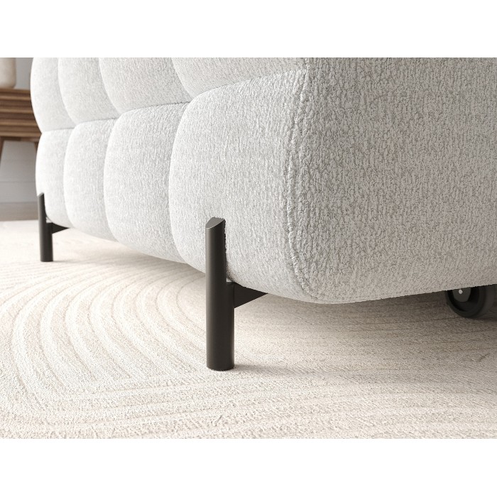 Canapé d'angle gauche convertible Gris foncé allure contemporaine 285x99x181cm FILTRO 