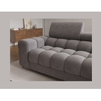 Canapé d'angle gauche convertible Gris design élégant 285x99x181cm FILTRO 