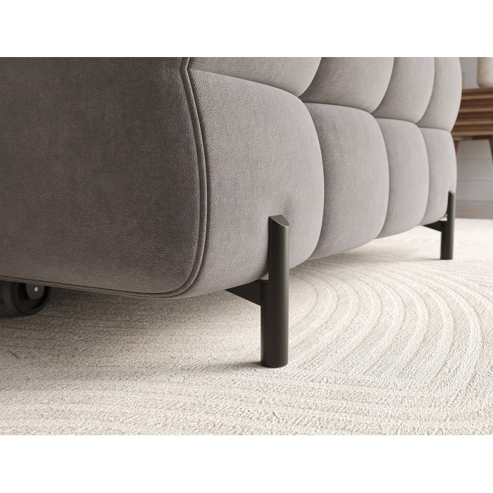 Canapé d'angle gauche convertible Gris design élégant 285x99x181cm FILTRO 