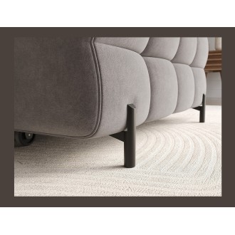 Canapé d'angle gauche convertible Gris design élégant 285x99x181cm FILTRO 