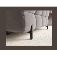 Canapé d'angle gauche convertible Gris design élégant 285x99x181cm FILTRO 