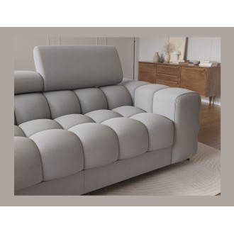 Canapé d'angle gauche convertible Gris foncé chiné confort premium 285x99x181cm FILTRO 