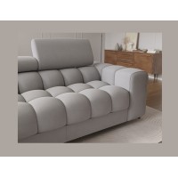 Canapé d'angle gauche convertible Gris foncé chiné confort premium 285x99x181cm FILTRO 