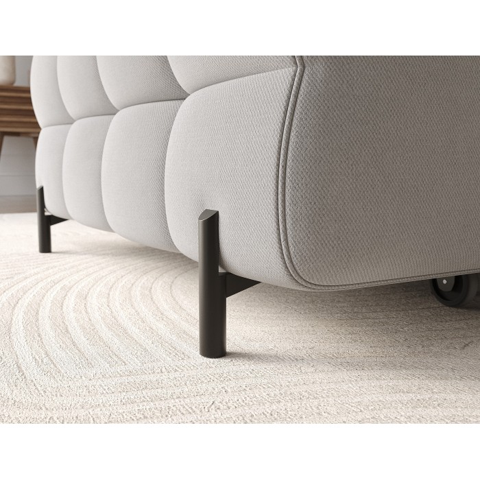 Canapé d'angle gauche convertible Gris foncé chiné confort premium 285x99x181cm FILTRO 