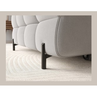 Canapé d'angle gauche convertible Gris foncé chiné confort premium 285x99x181cm FILTRO 