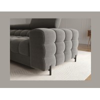 Canapé d'angle gauche convertible Gris foncé confort premium 285x99x181cm FILTRO 