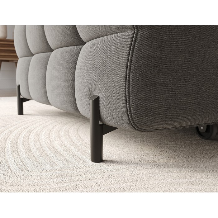 Canapé d'angle gauche convertible Gris foncé confort premium 285x99x181cm FILTRO 