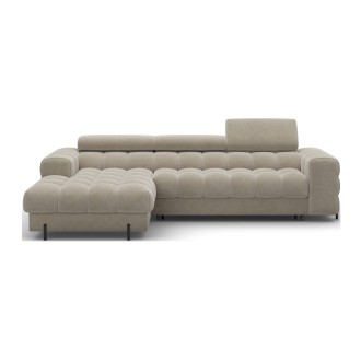 Canapé d'angle gauche convertible Beige design élégant 285x99x181cm FILTRO 