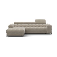 Canapé d'angle gauche convertible Beige design élégant 285x99x181cm FILTRO 