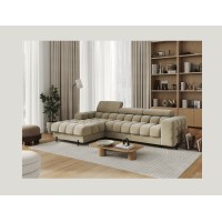 Canapé d'angle gauche convertible Beige design élégant 285x99x181cm FILTRO 