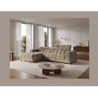 Canapé d'angle gauche convertible Beige design élégant 285x99x181cm FILTRO 