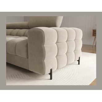 Canapé d'angle gauche convertible Beige design élégant 285x99x181cm FILTRO 