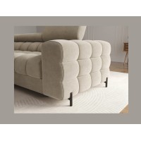 Canapé d'angle gauche convertible Beige design élégant 285x99x181cm FILTRO 