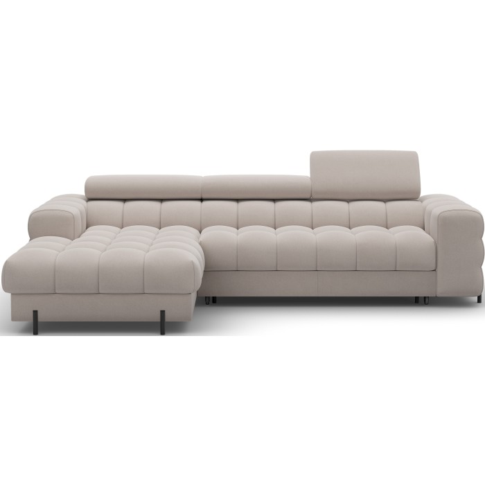 Canapé d'angle gauche convertible Beige confort premium 285x99x181cm FILTRO 